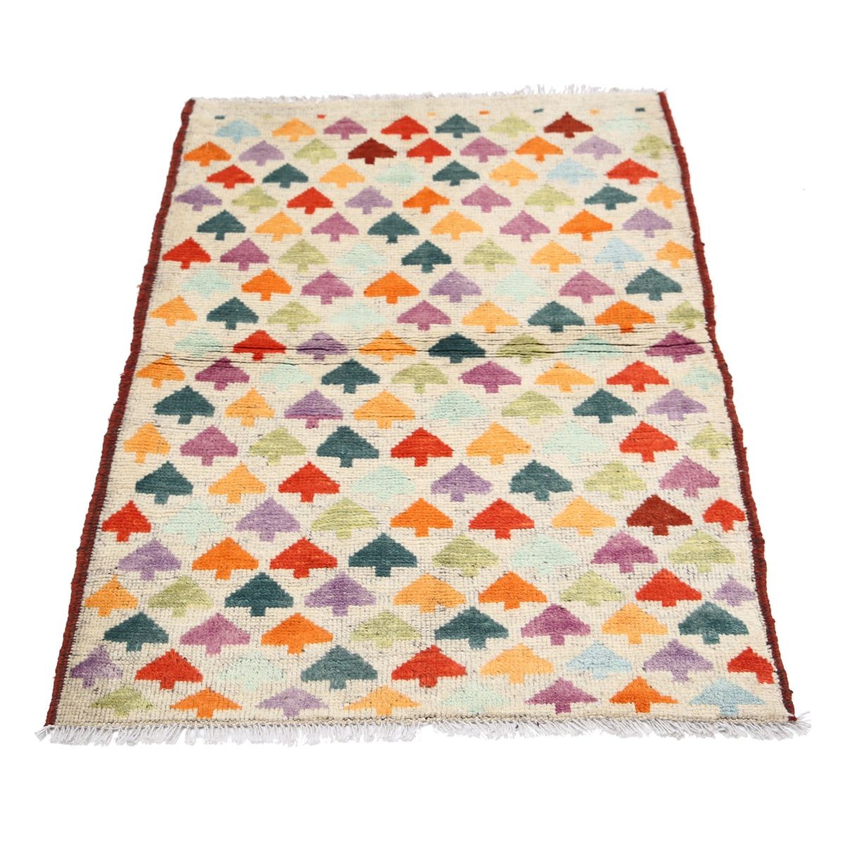 Revival 3x4 Handmade Double Knotted Washable Wool Rug - Colorful
