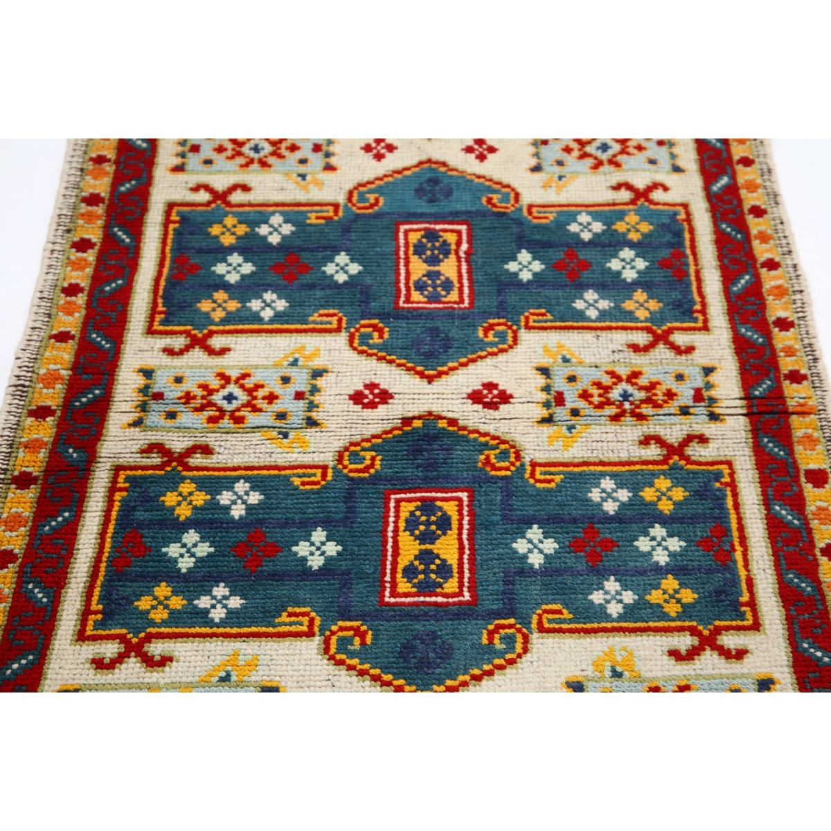 Revival 3x4 Handmade Double Knotted Washable Wool Rug - Colorful
