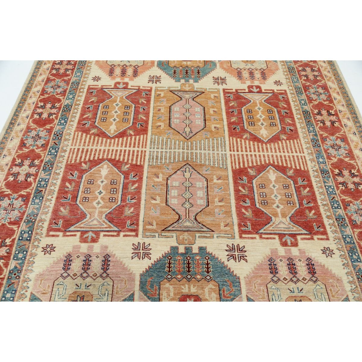 Ziegler 7x10 Handmade Double Knotted Washable Wool Rug - Colorful