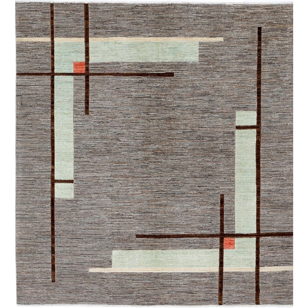 Modcar 6x7 Handmade Double Knotted Washable Wool Rug - Colorful