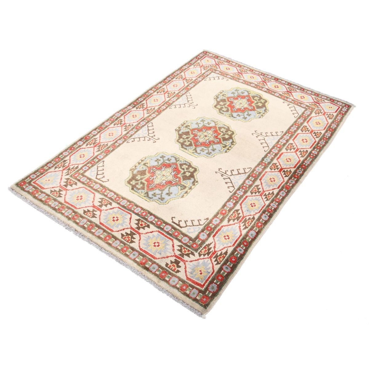 Revival 3x5 Handmade Double Knotted Washable Wool Rug - Colorful