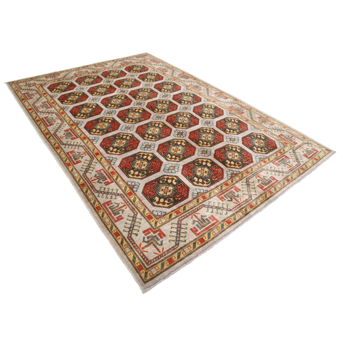 Revival 7x10 Handmade Double Knotted Washable Wool Rug - Colorful