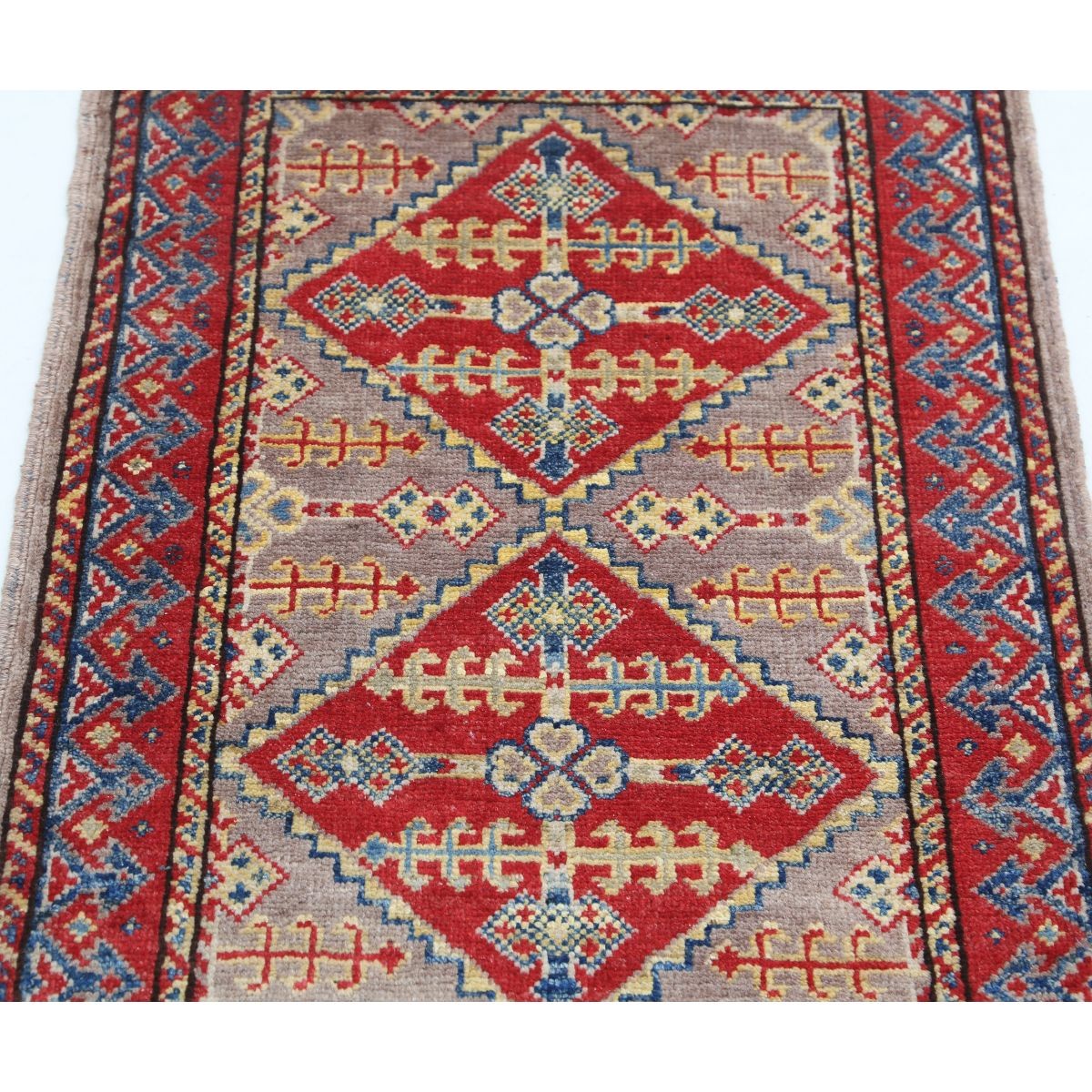 Revival 2x3 Handmade Double Knotted Washable Wool Rug - Colorful