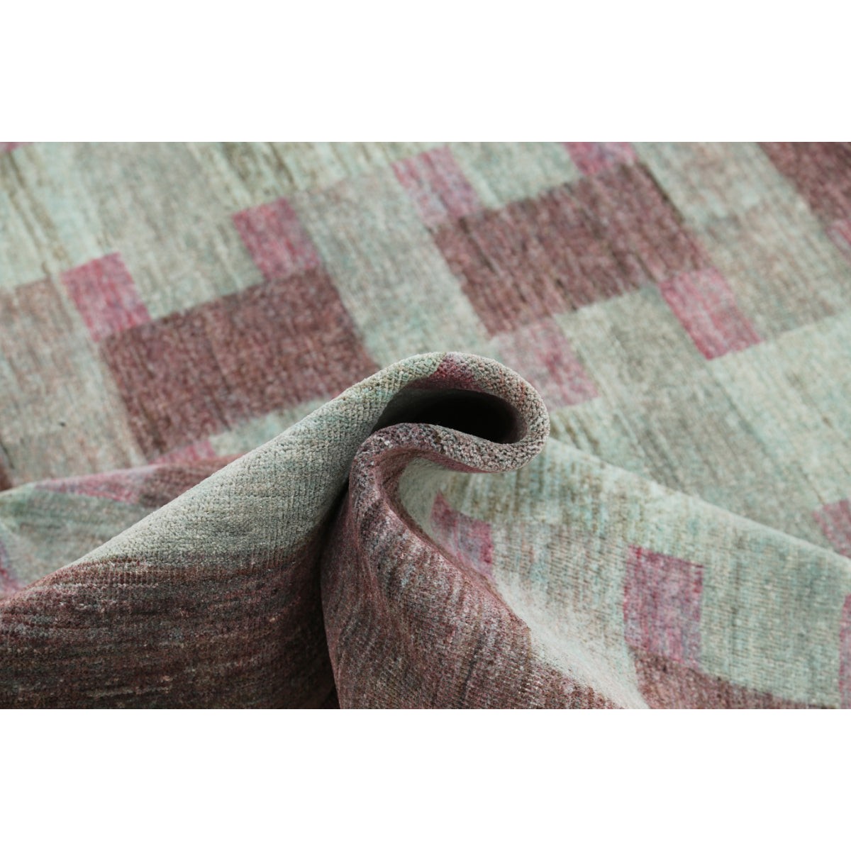 Modcar 9x12 Handmade Double Knotted Washable Wool Rug - Colorful