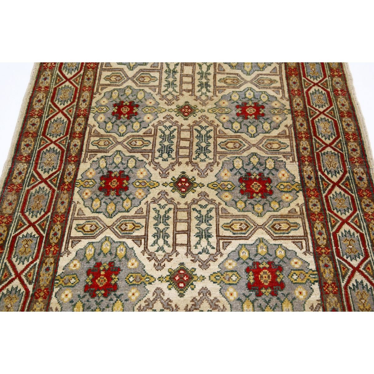 Revival 4x7 Handmade Double Knotted Washable Wool Rug - Colorful