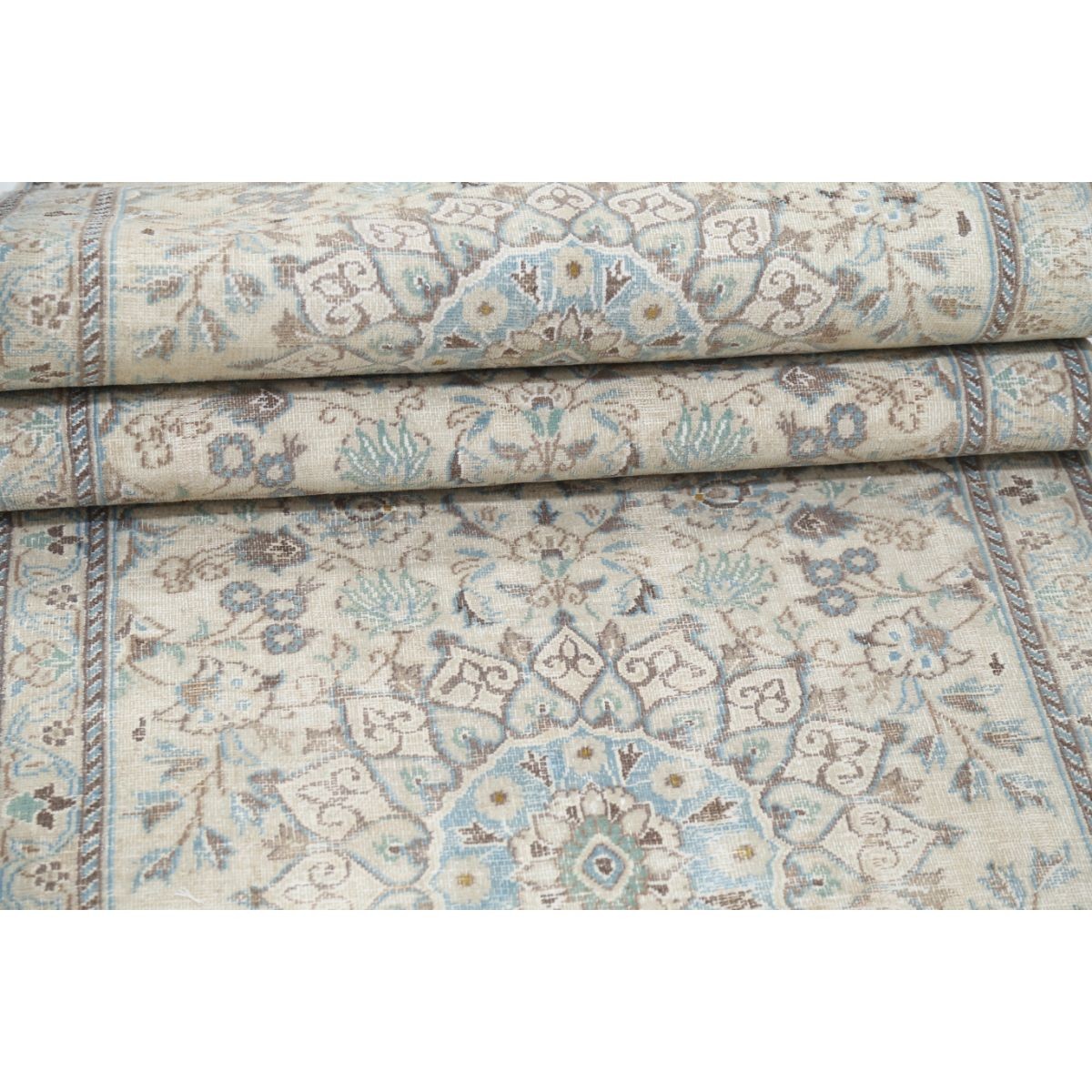 Nain 3x13 Handmade Double Knotted Washable Wool Runner - Soft Hues