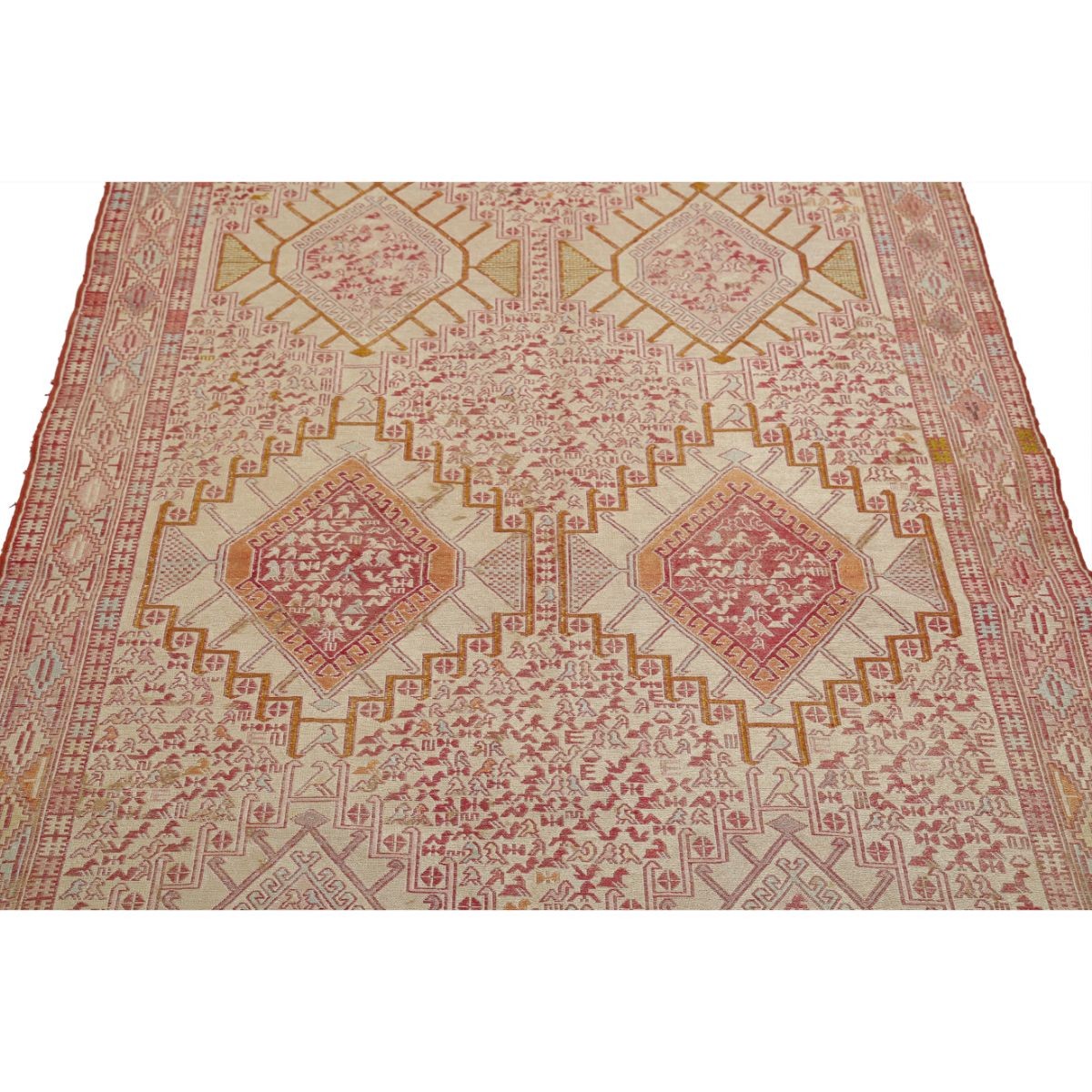 Silki 4x6 Hand Woven Washable Silk Rug - Colorful
