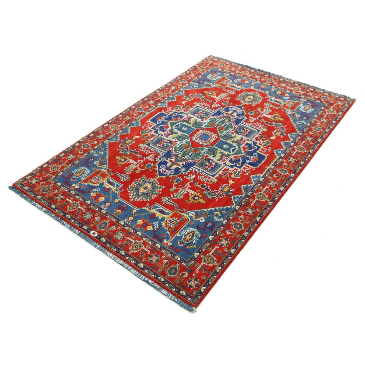 Gulshan 4x6 Powered-Loomed Washable Wool Rug - Colorful