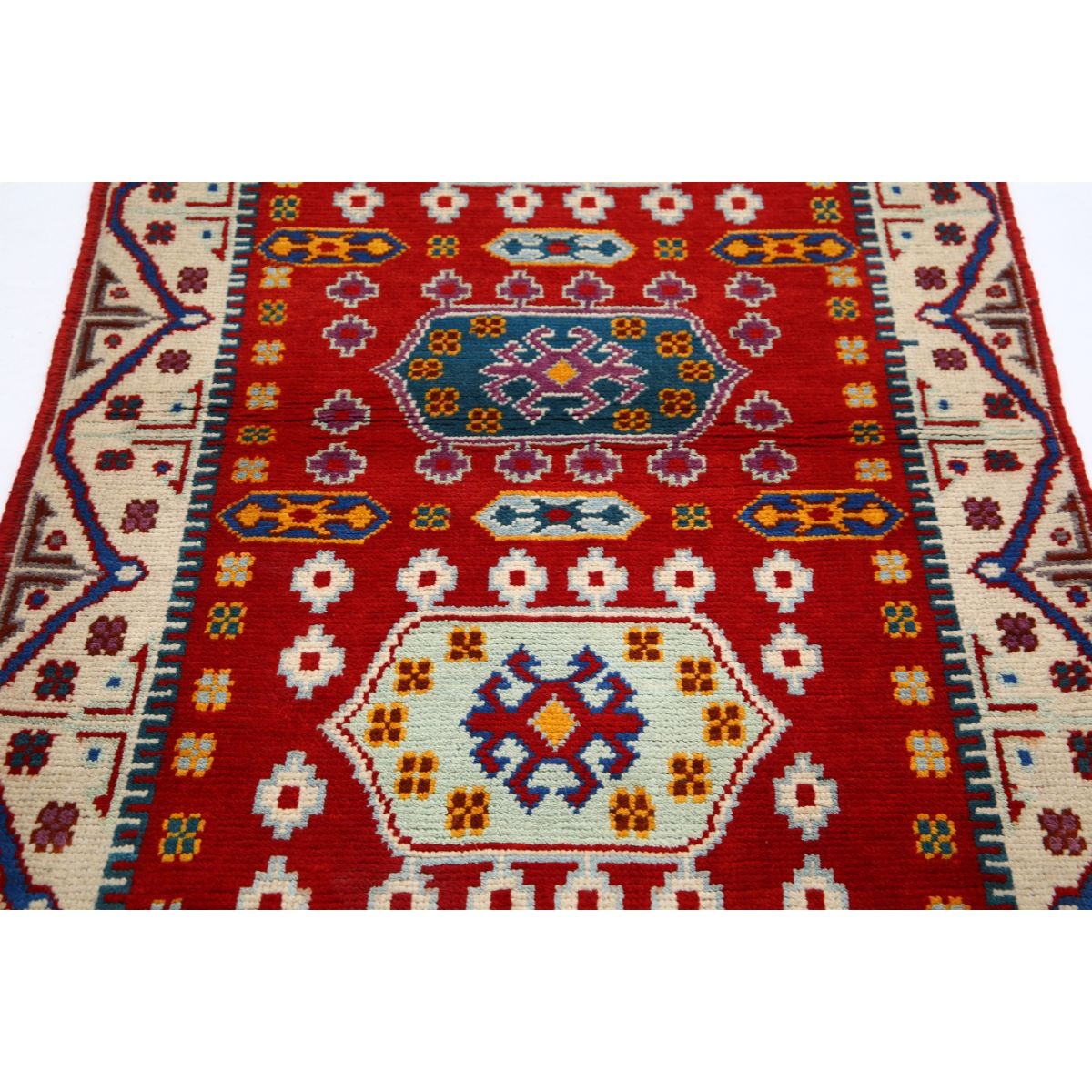 Revival 3x5 Handmade Double Knotted Washable Wool Rug - Colorful