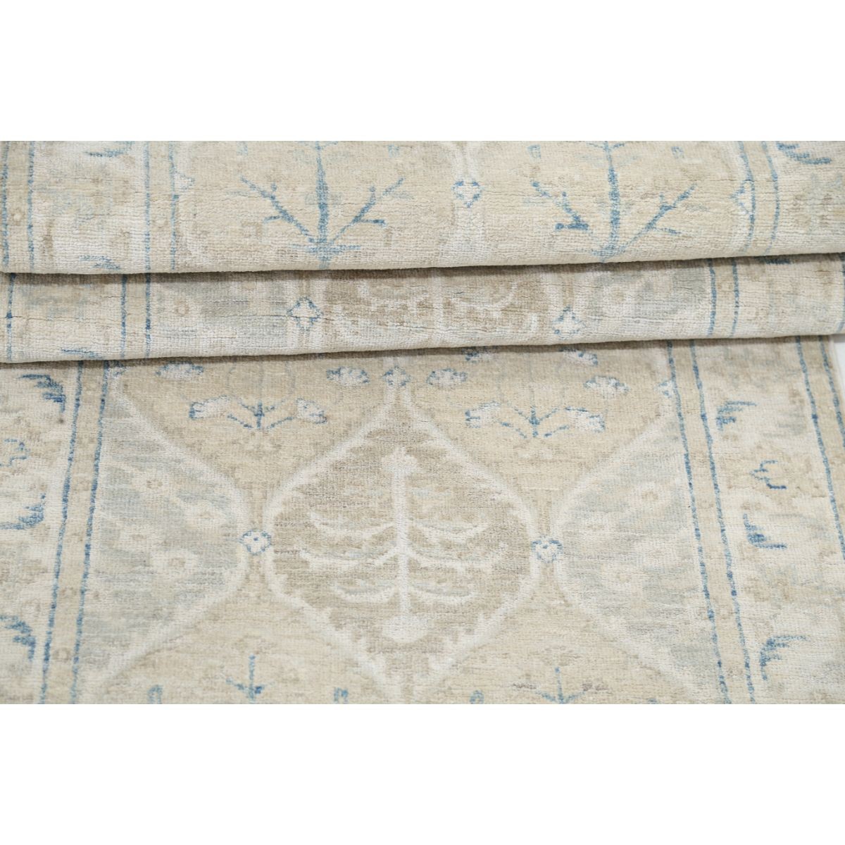 Serenity 3x9 Handmade Double Knotted Washable Wool Runner - Soft Hues