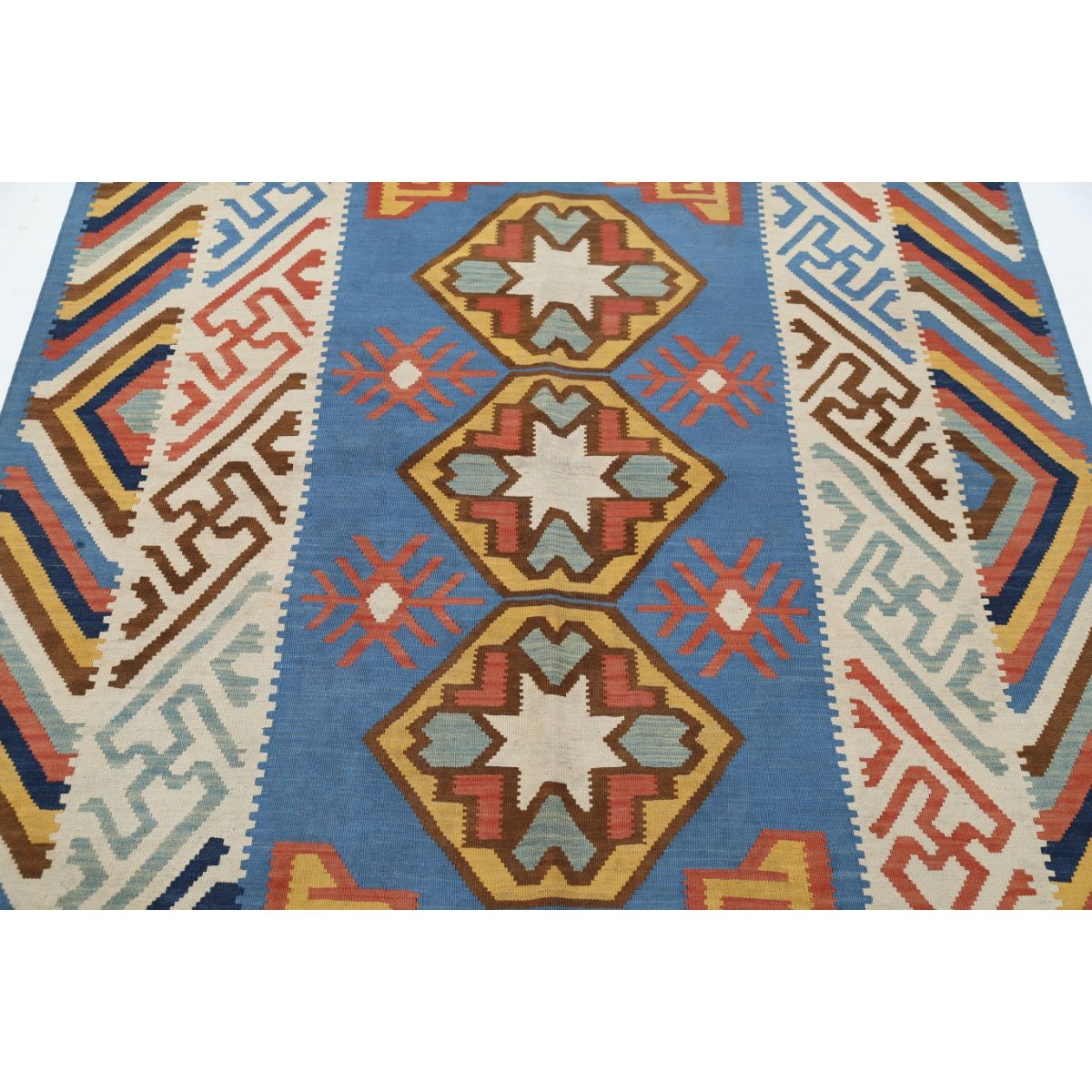 Kafkaas 5x7 Hand Woven Washable Wool Rug - Colorful