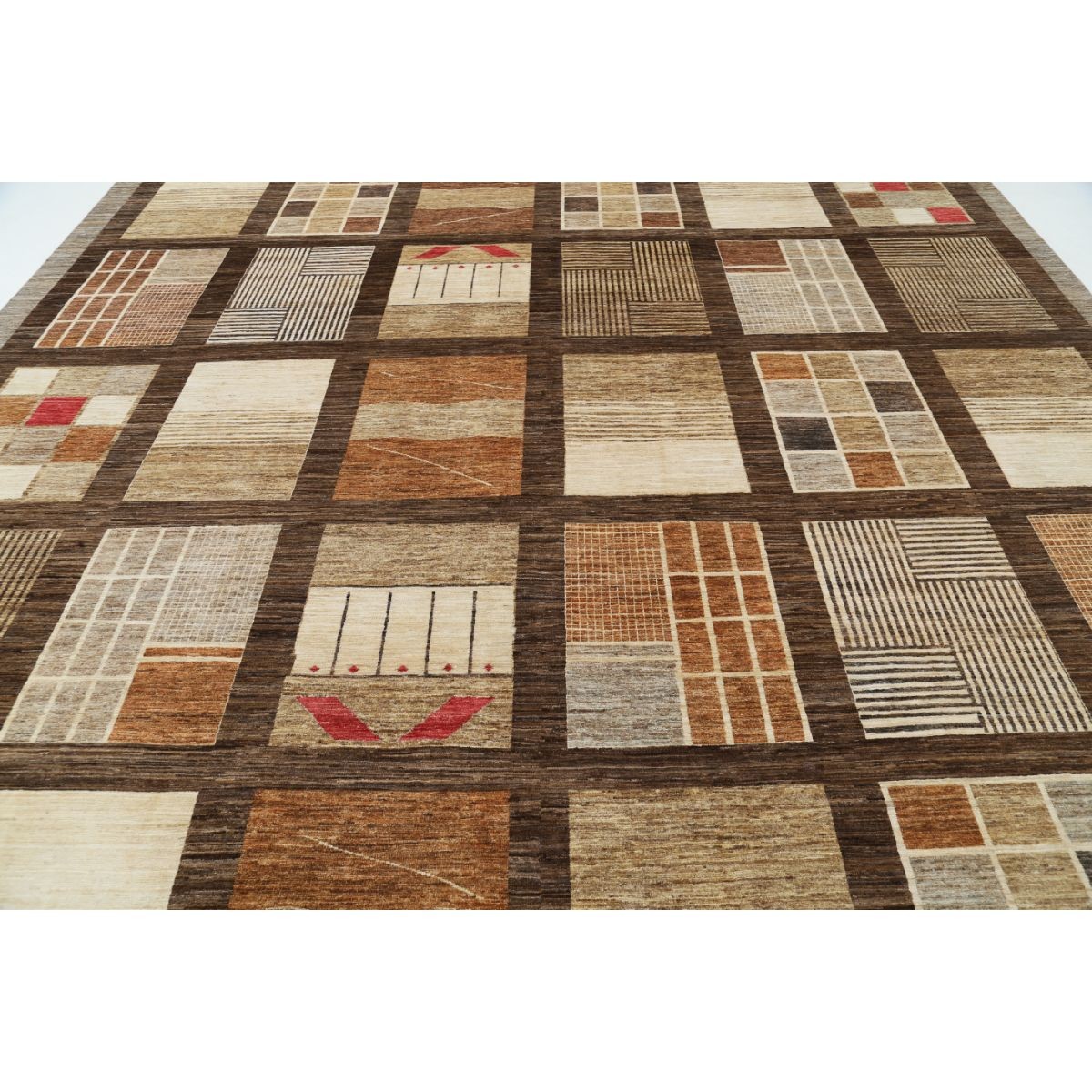 Modcar 12x16 Handmade Double Knotted Washable Wool Rug - Colorful