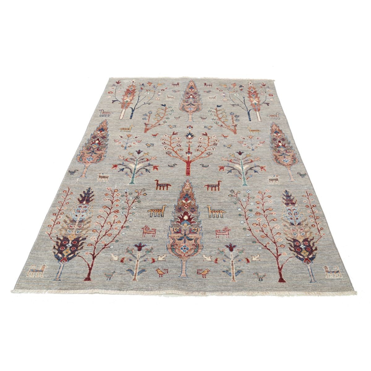 Sultani 5x7 Handmade Double Knotted Washable Wool Rug - Colorful
