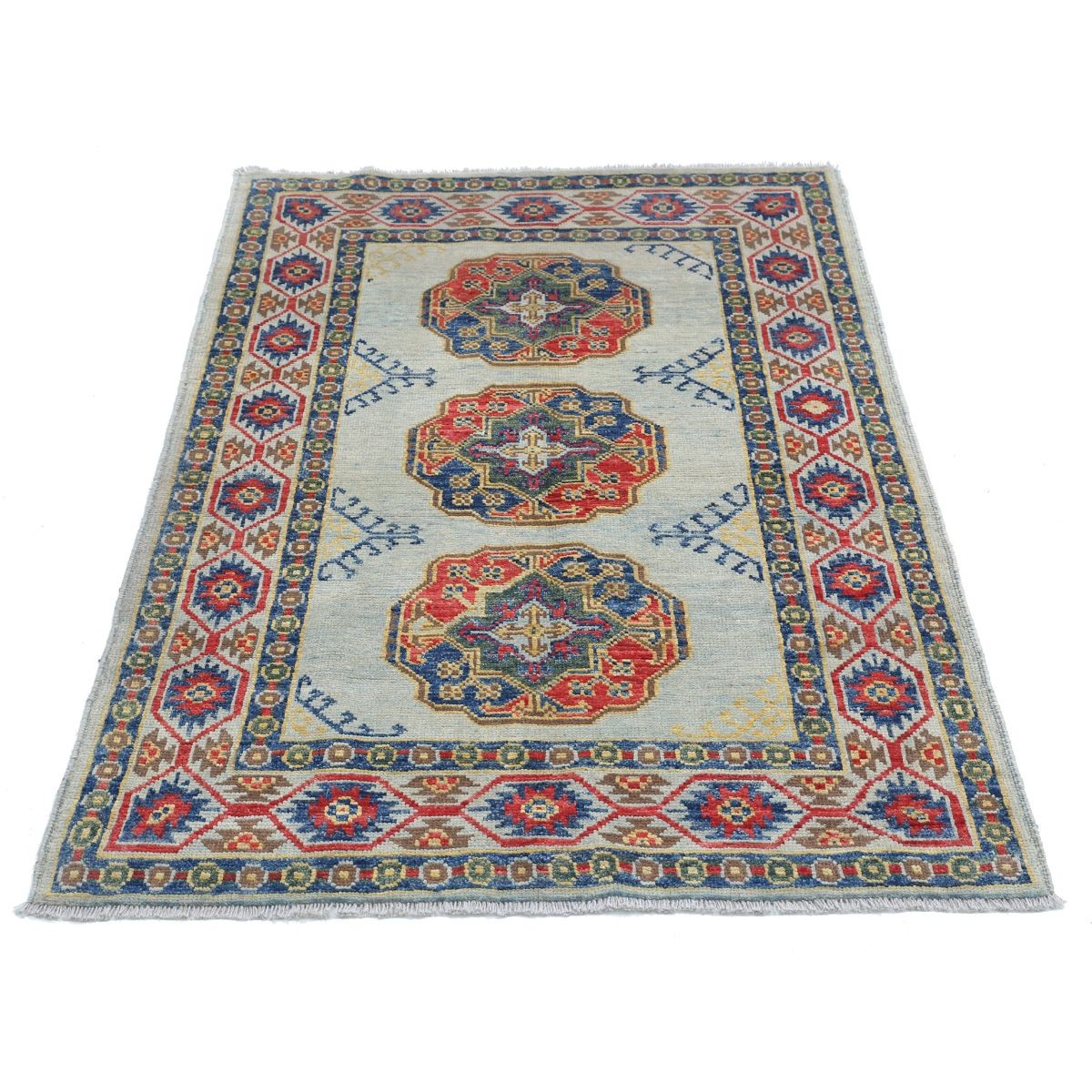 Revival 3x5 Handmade Double Knotted Washable Wool Rug - Colorful