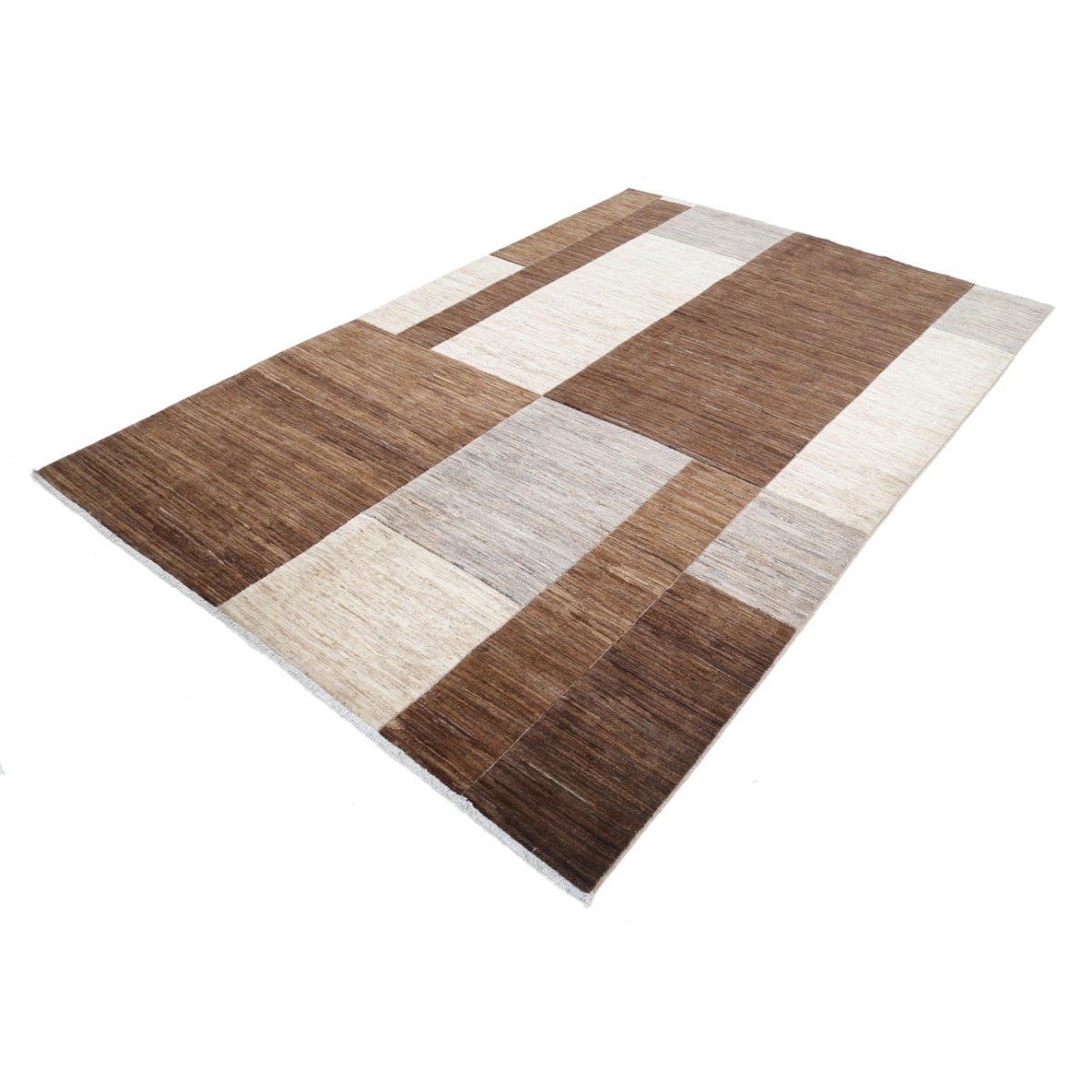Modcar 6x10 Handmade Double Knotted Washable Wool Rug - Colorful
