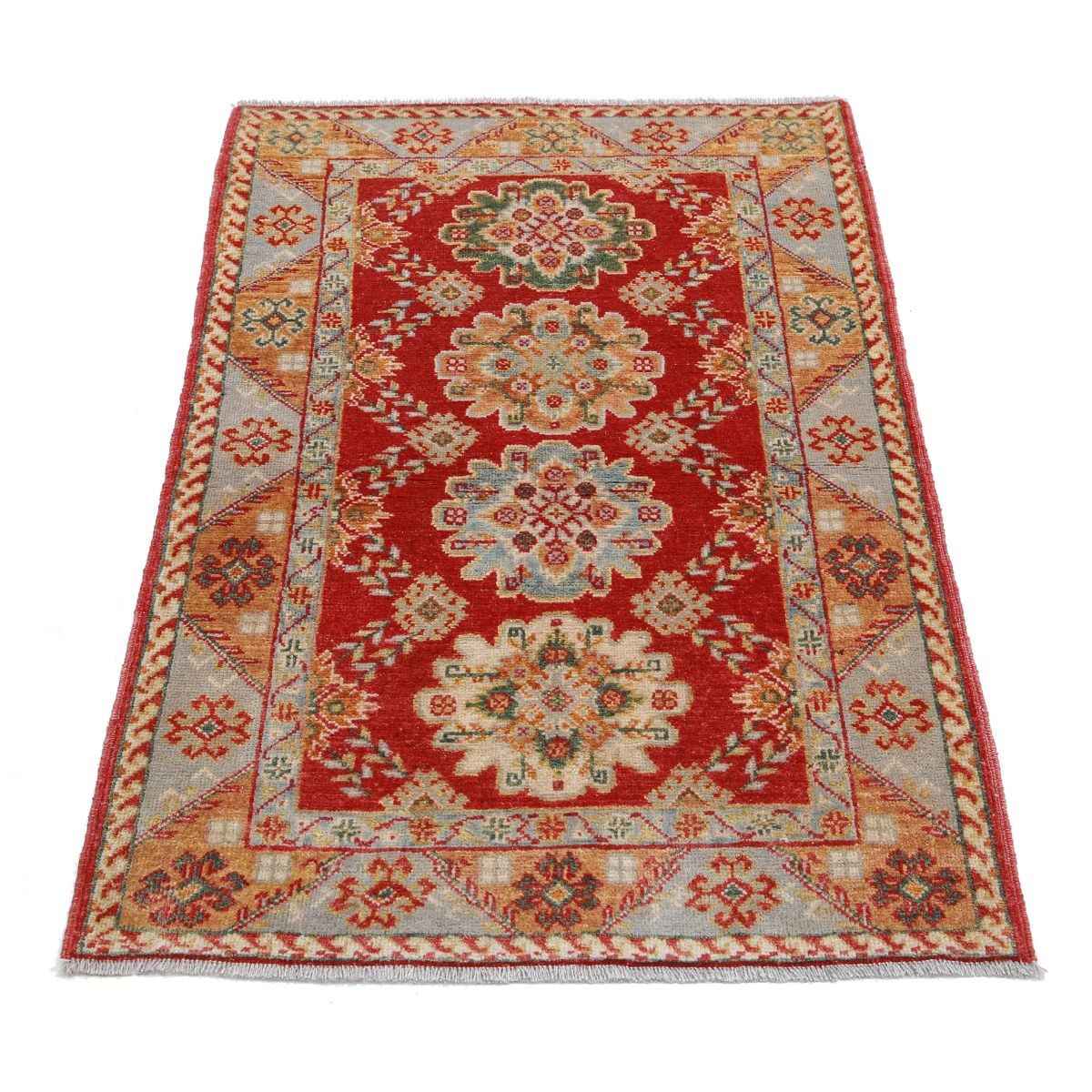 Revival 3x4 Handmade Double Knotted Washable Wool Rug - Colorful