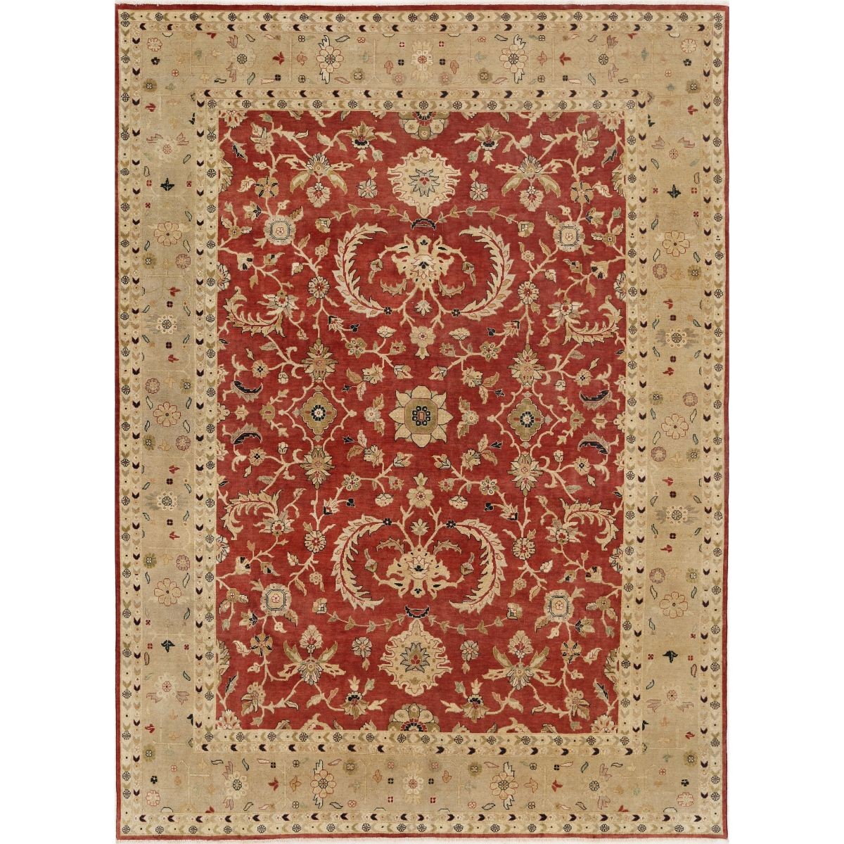 Ziegler 9x12 Handmade Double Knotted Washable Wool Rug - Colorful