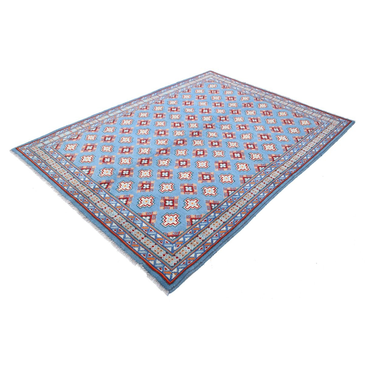 Revival 6x8 Handmade Double Knotted Washable Wool Rug - Colorful