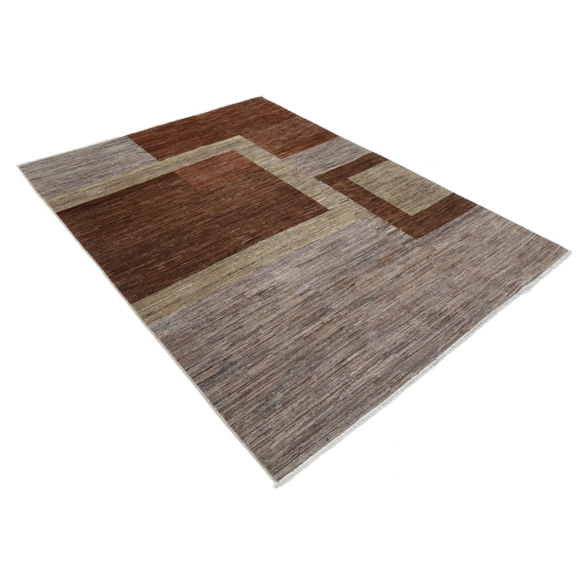 Modcar 6x8 Handmade Double Knotted Washable Wool Rug - Colorful