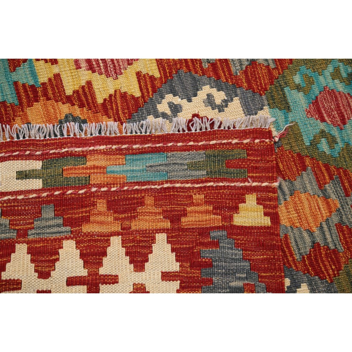Maimana 8x11 Hand Woven Washable Wool Rug - Colorful