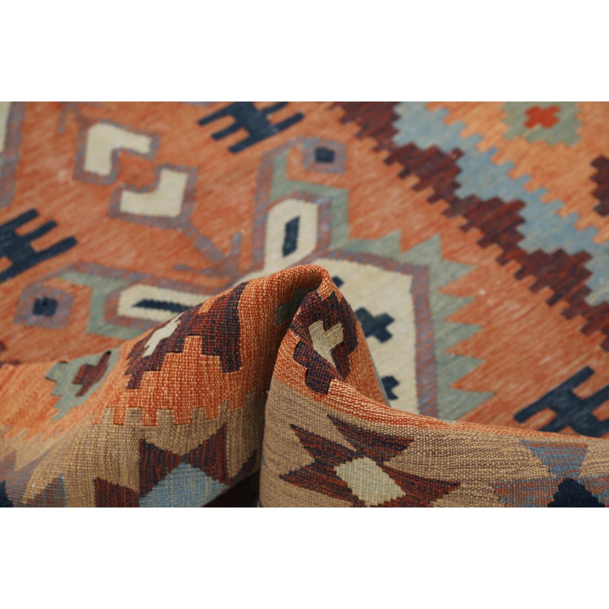 Kafkaas 5x7 Hand Woven Washable Wool Rug - Colorful