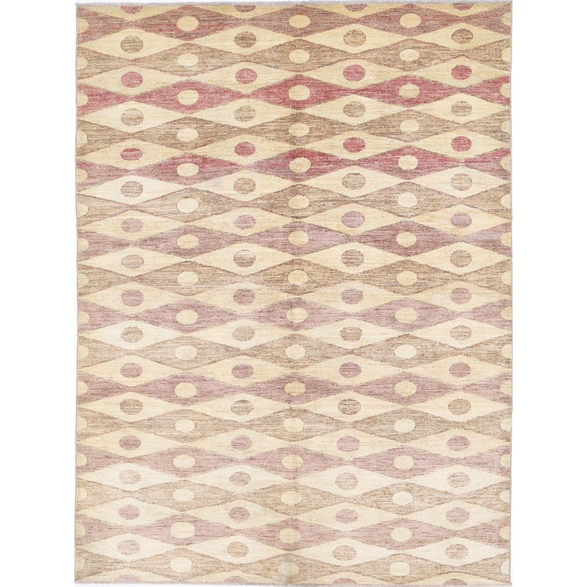 Modcar 5x7 Handmade Double Knotted Washable Wool Rug - Colorful