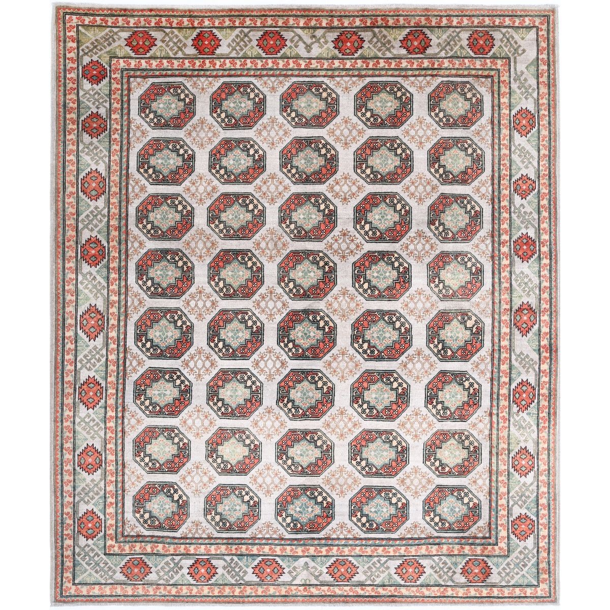 Revival 8x10 Handmade Double Knotted Washable Wool Rug - Colorful