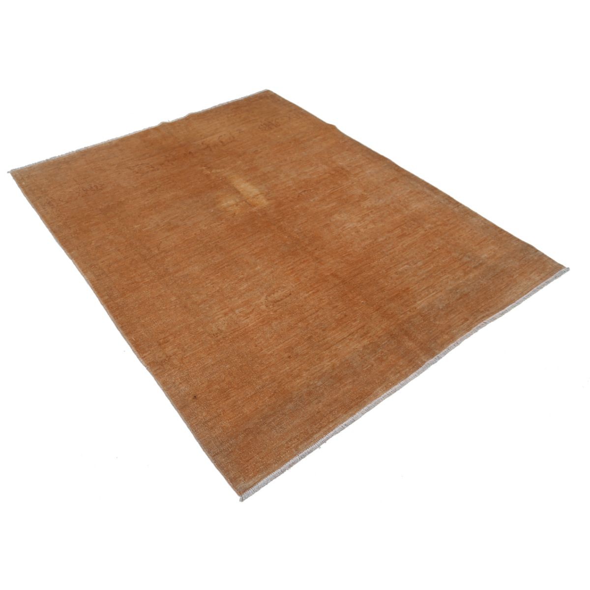 Overdye 5x6 Handmade Double Knotted Washable Wool Rug - Monochormatic