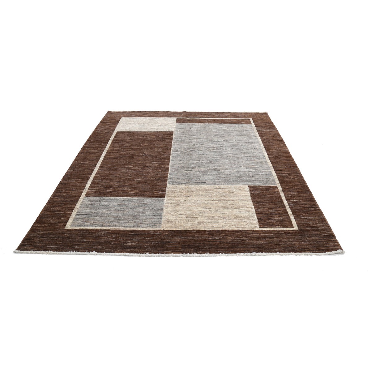 Modcar 7x8 Handmade Double Knotted Washable Wool Rug - Colorful