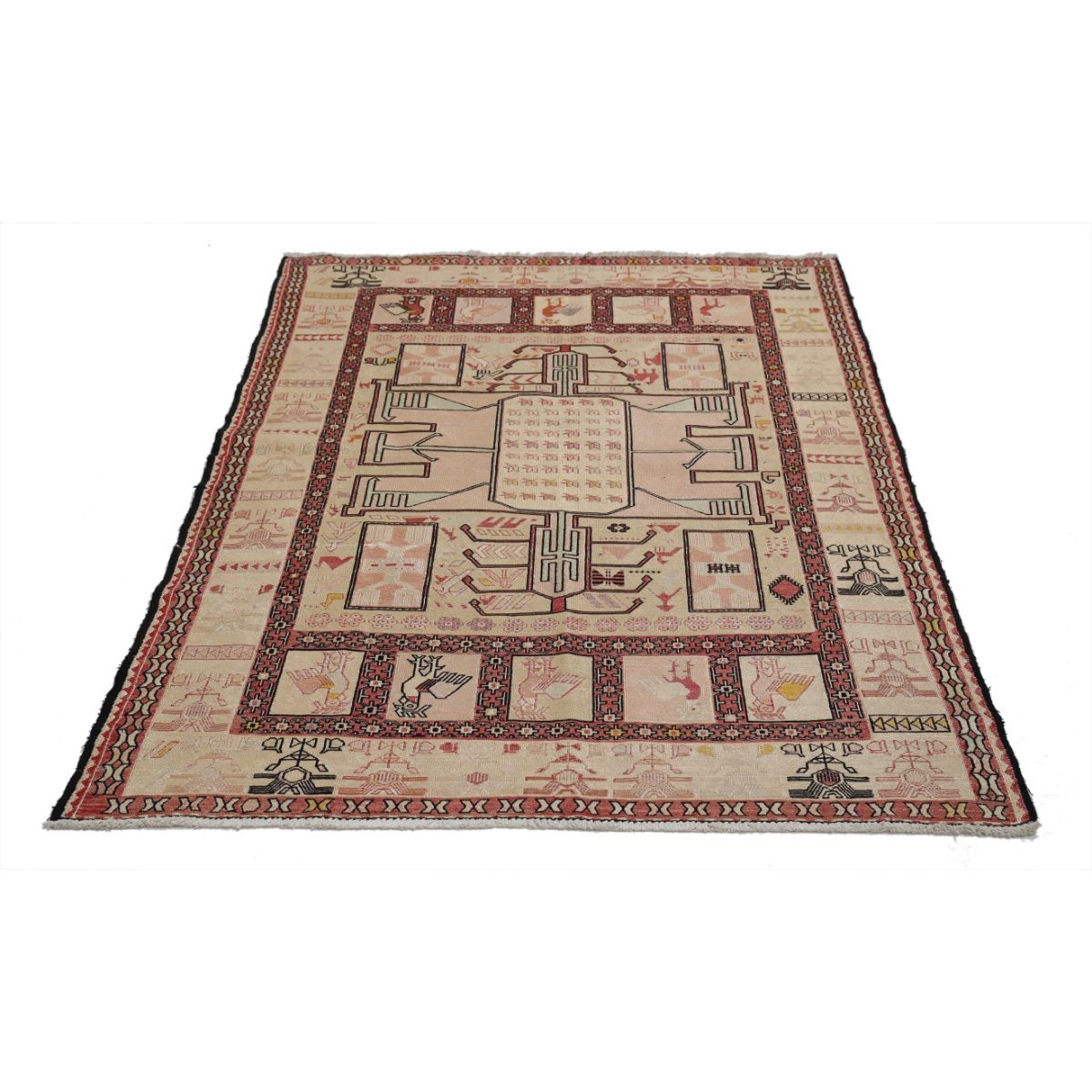Silki 4x6 Hand Woven Washable Silk Rug - Colorful
