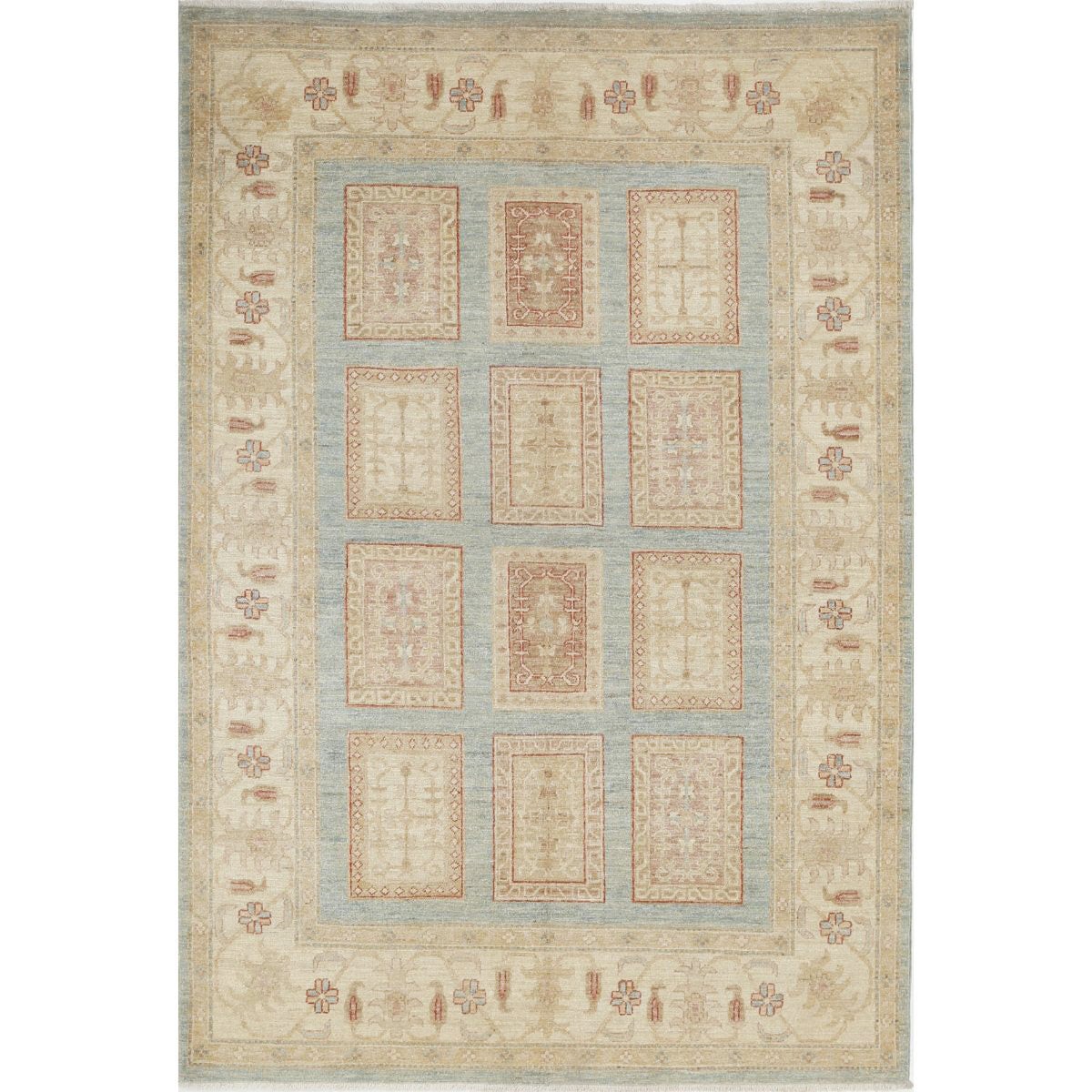 Bakhtiari 5x7 Handmade Double Knotted Washable Wool Rug - Colorful