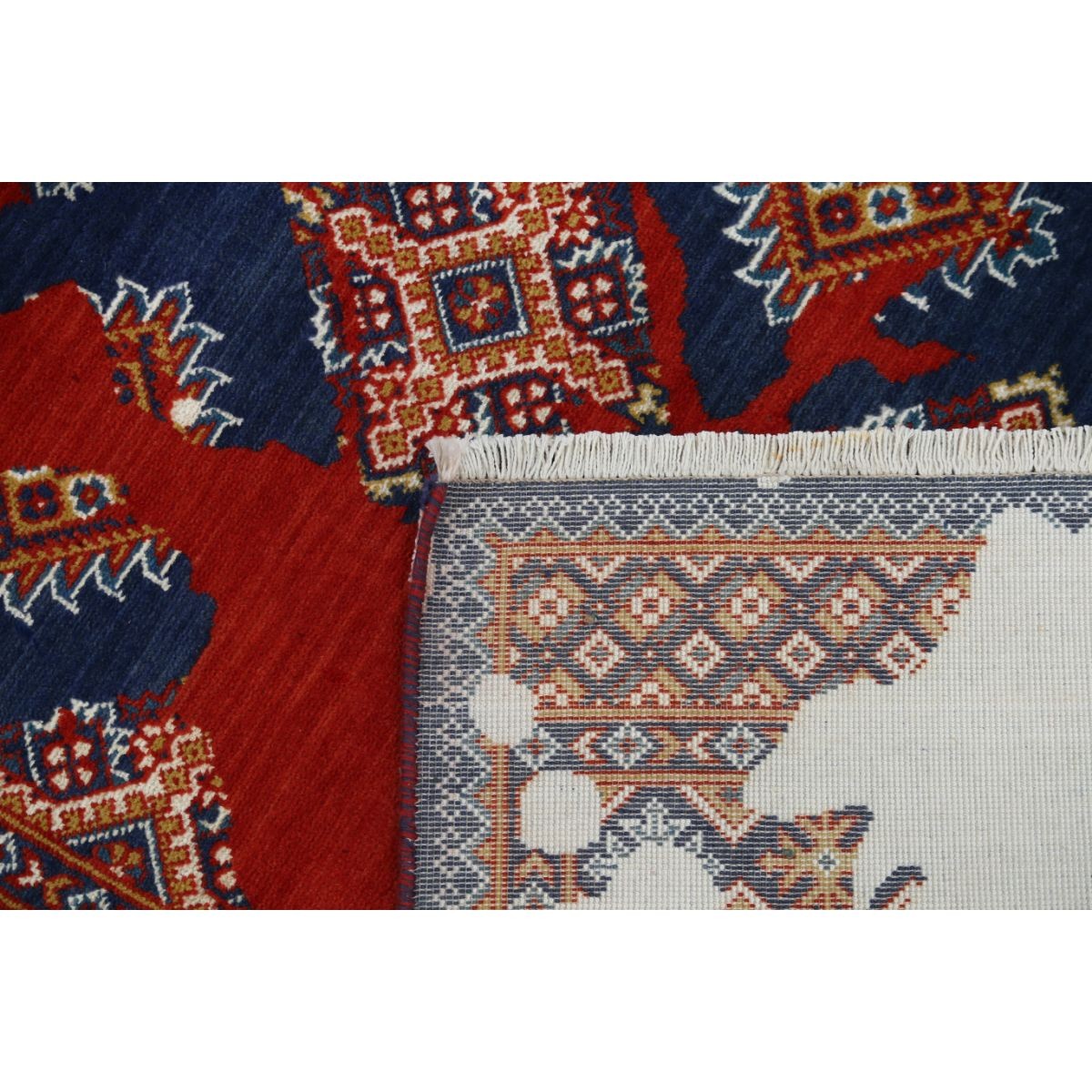 Ajrak 4x6 Powered-Loomed Washable Wool Rug - Colorful
