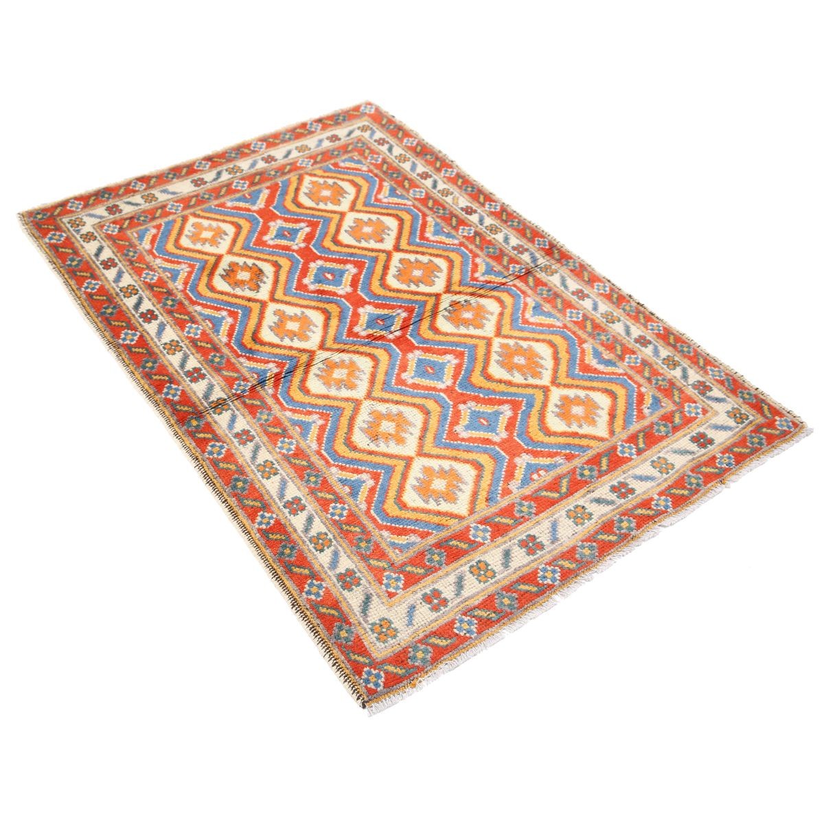 Revival 3x5 Handmade Double Knotted Washable Wool Rug - Colorful