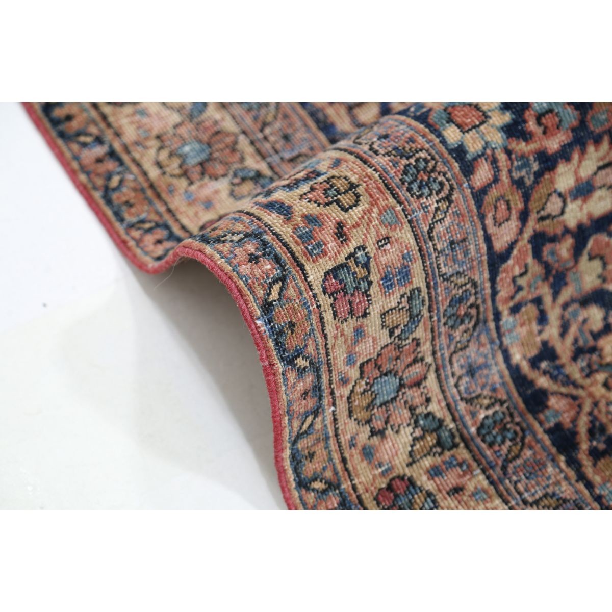 Vintage 12x13 Handmade Double Knotted Washable Wool Rug - Soft Hues