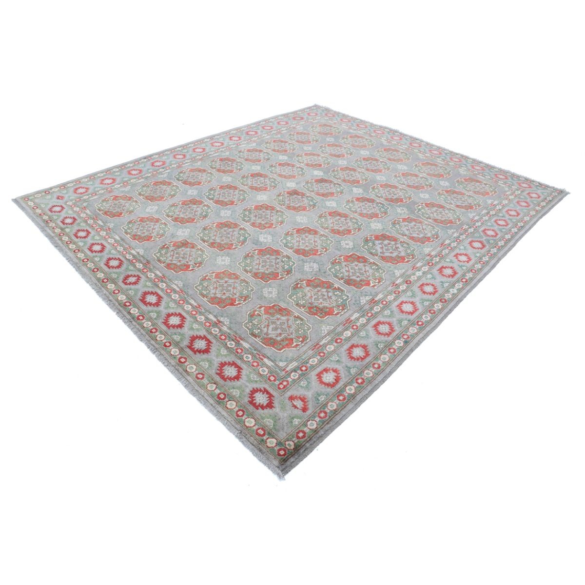 Revival 8x10 Handmade Double Knotted Washable Wool Rug - Colorful