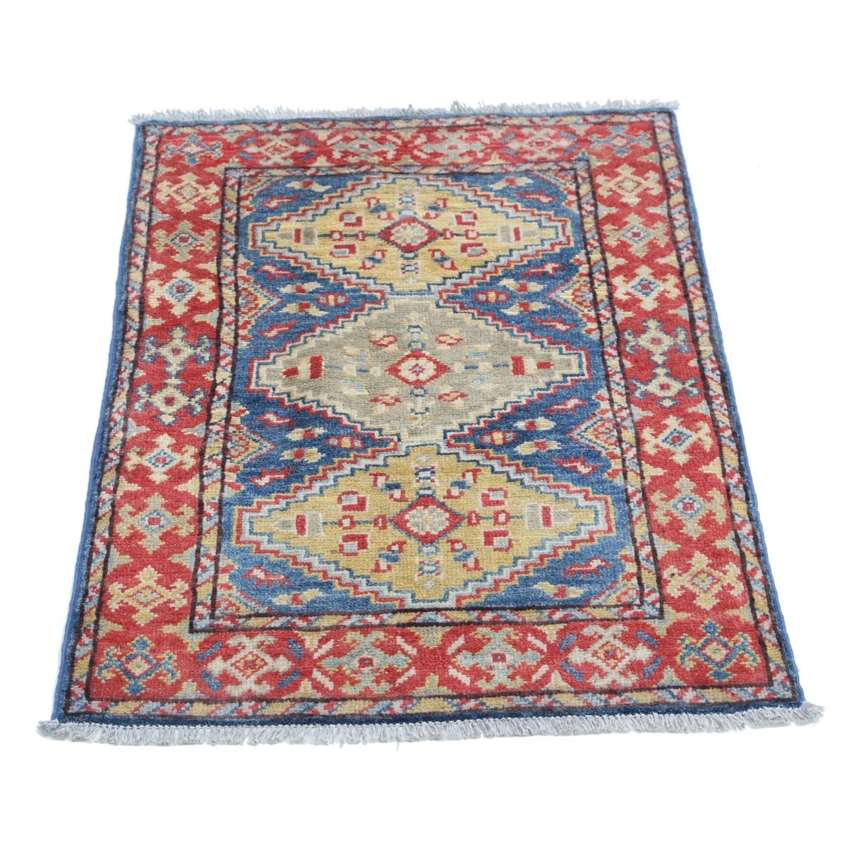Revival 2x3 Handmade Double Knotted Washable Wool Rug - Colorful
