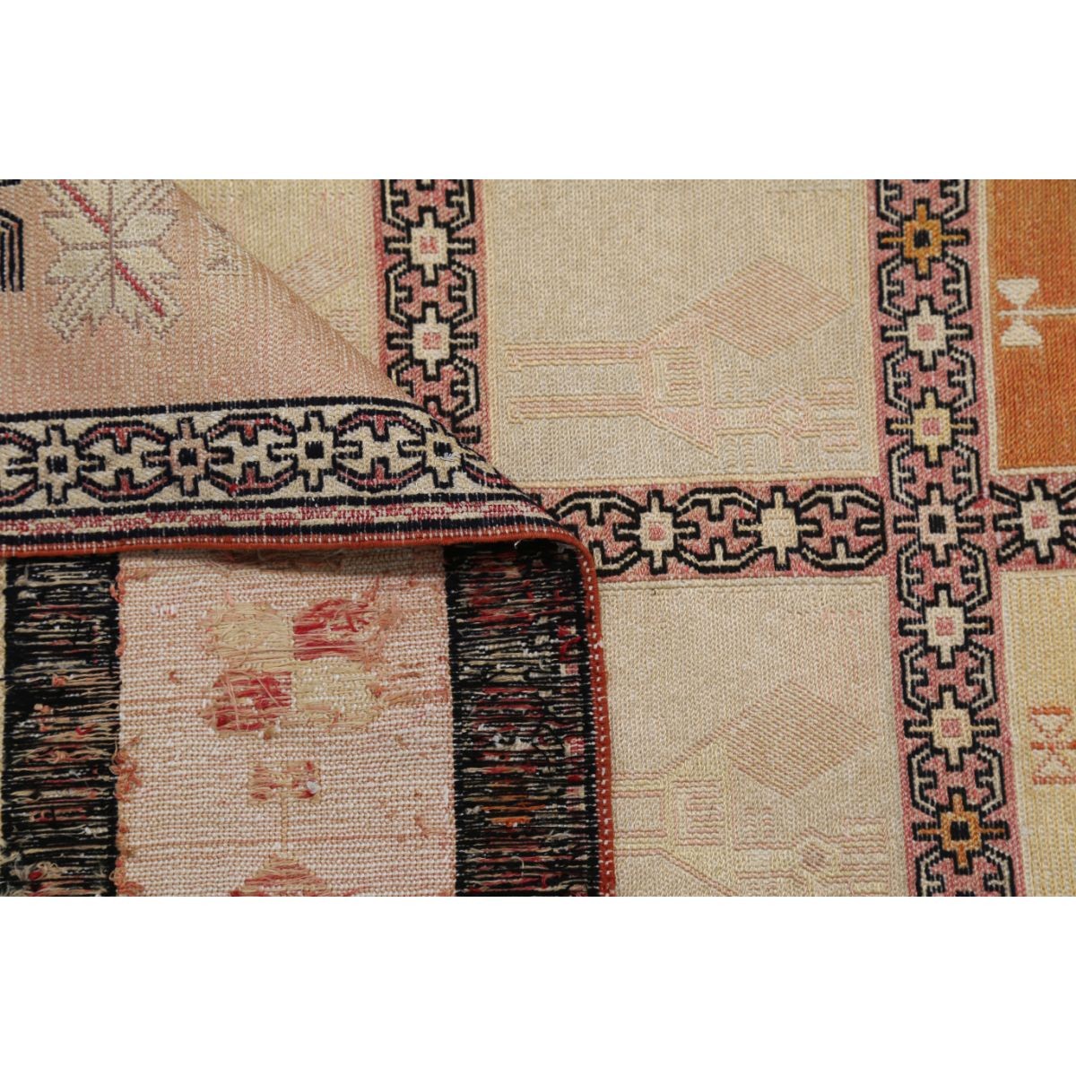 Silki 7x9 Hand Woven Washable Silk Rug - Colorful