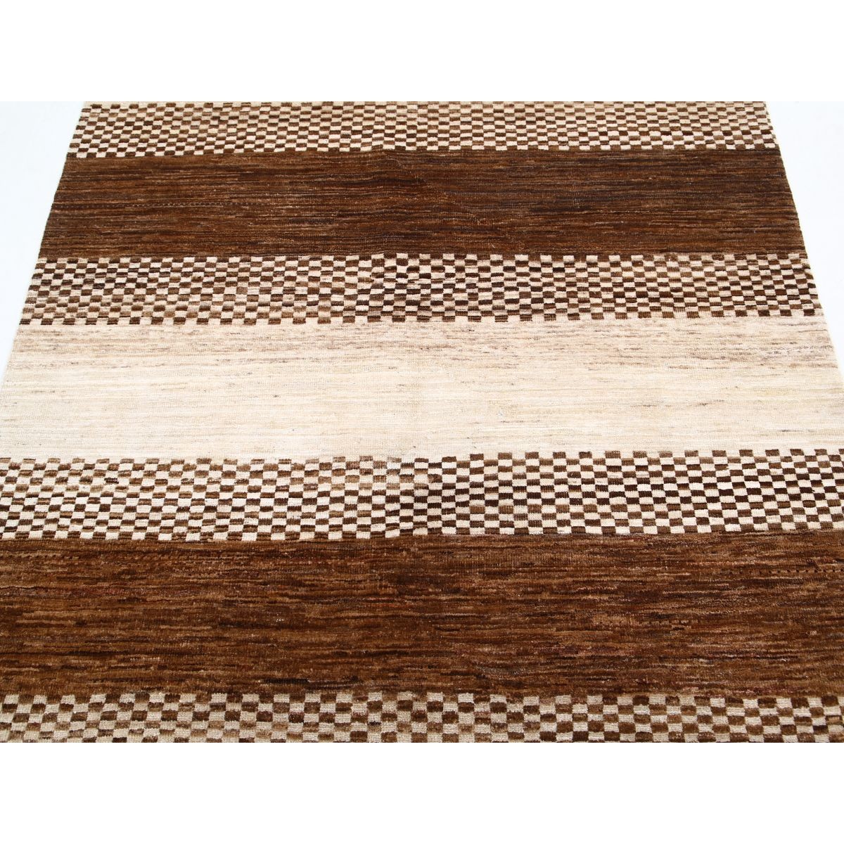 Modcar 5x6 Handmade Double Knotted Washable Wool Rug - Colorful