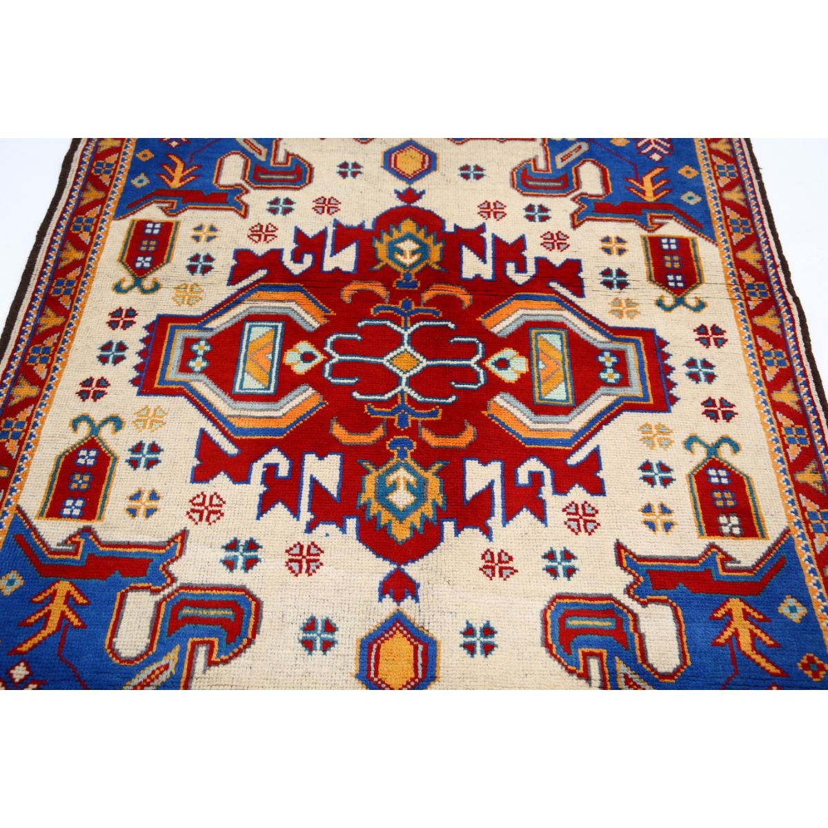 Revival 5x6 Handmade Double Knotted Washable Wool Rug - Colorful