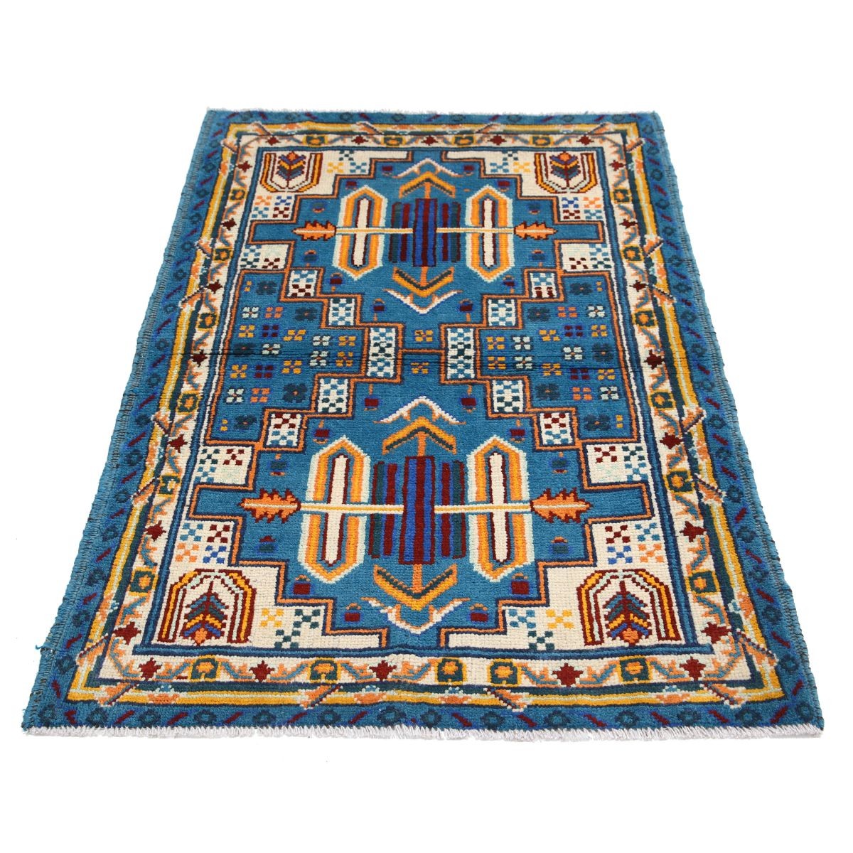 Revival 3x5 Handmade Double Knotted Washable Wool Rug - Colorful