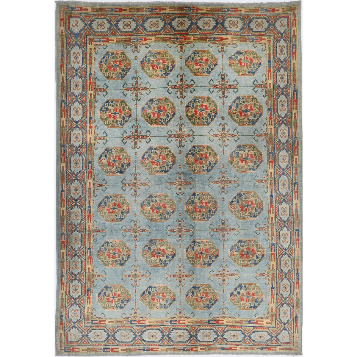 Revival 7x10 Handmade Double Knotted Washable Wool Rug - Colorful