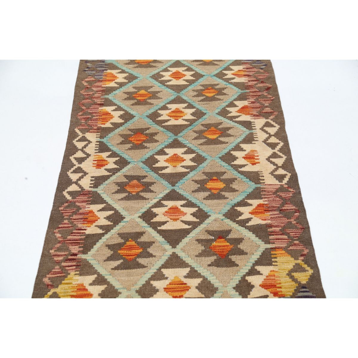 Maimana 3x10 Hand Woven Washable Wool Runner - Colorful