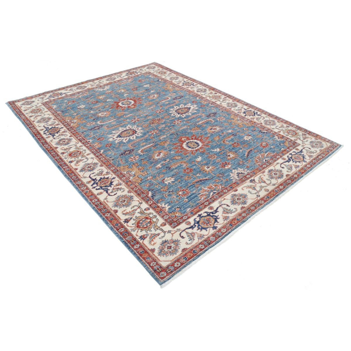 Ziegler 7x9 Handmade Double Knotted Washable Wool Rug - Colorful