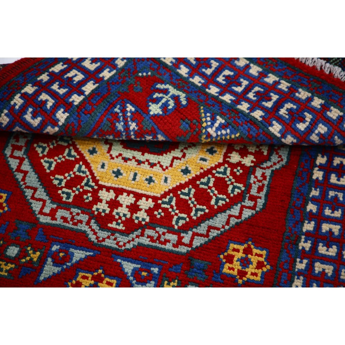Revival 3x4 Handmade Double Knotted Washable Wool Rug - Colorful