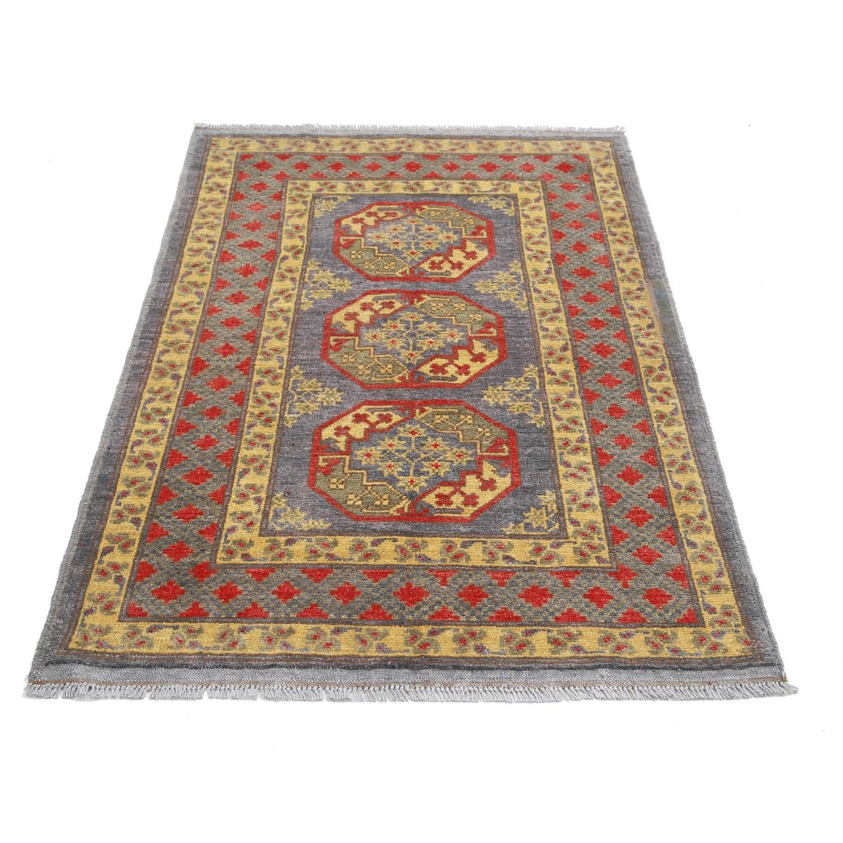 Revival 3x5 Handmade Double Knotted Washable Wool Rug - Colorful