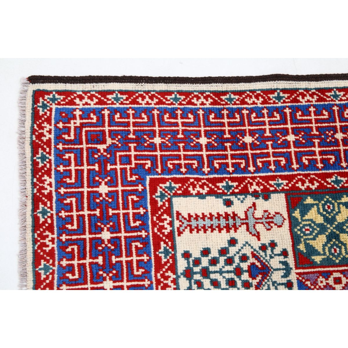 Revival 5x7 Handmade Double Knotted Washable Wool Rug - Colorful