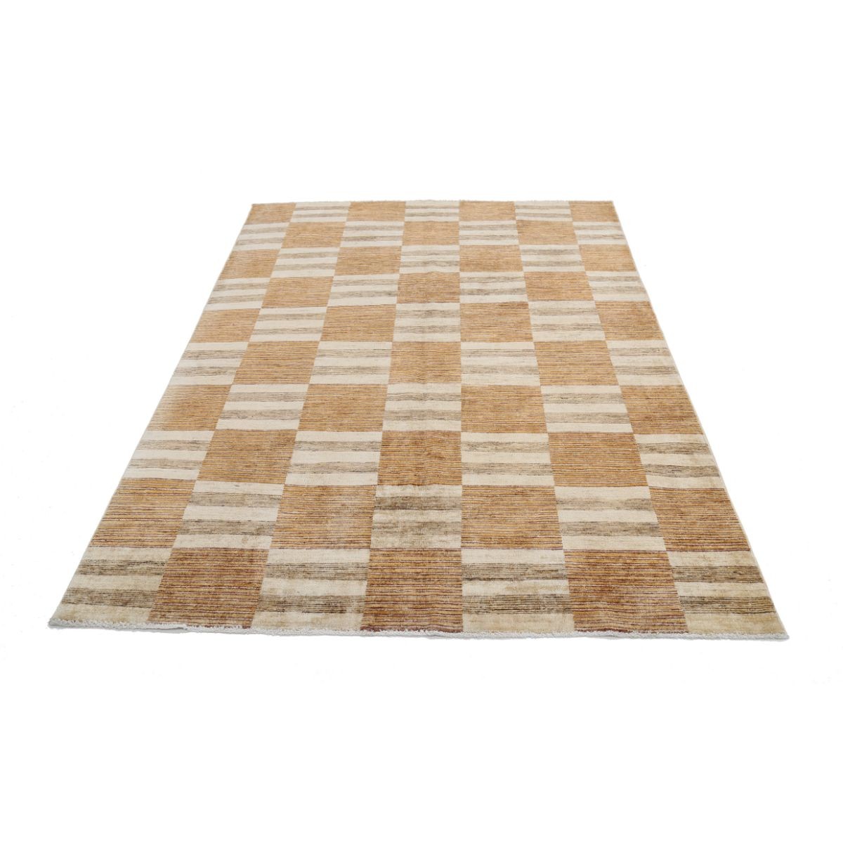 Modcar 5x8 Handmade Double Knotted Washable Wool Rug - Colorful
