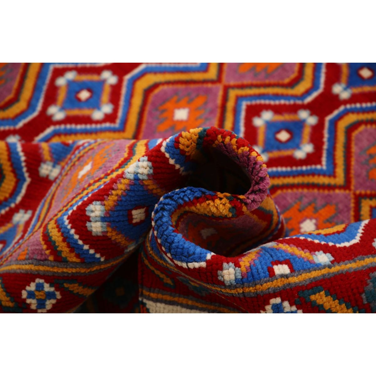 Revival 6x8 Handmade Double Knotted Washable Wool Rug - Colorful