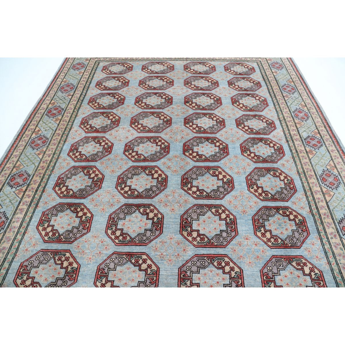 Revival 8x10 Handmade Double Knotted Washable Wool Rug - Colorful