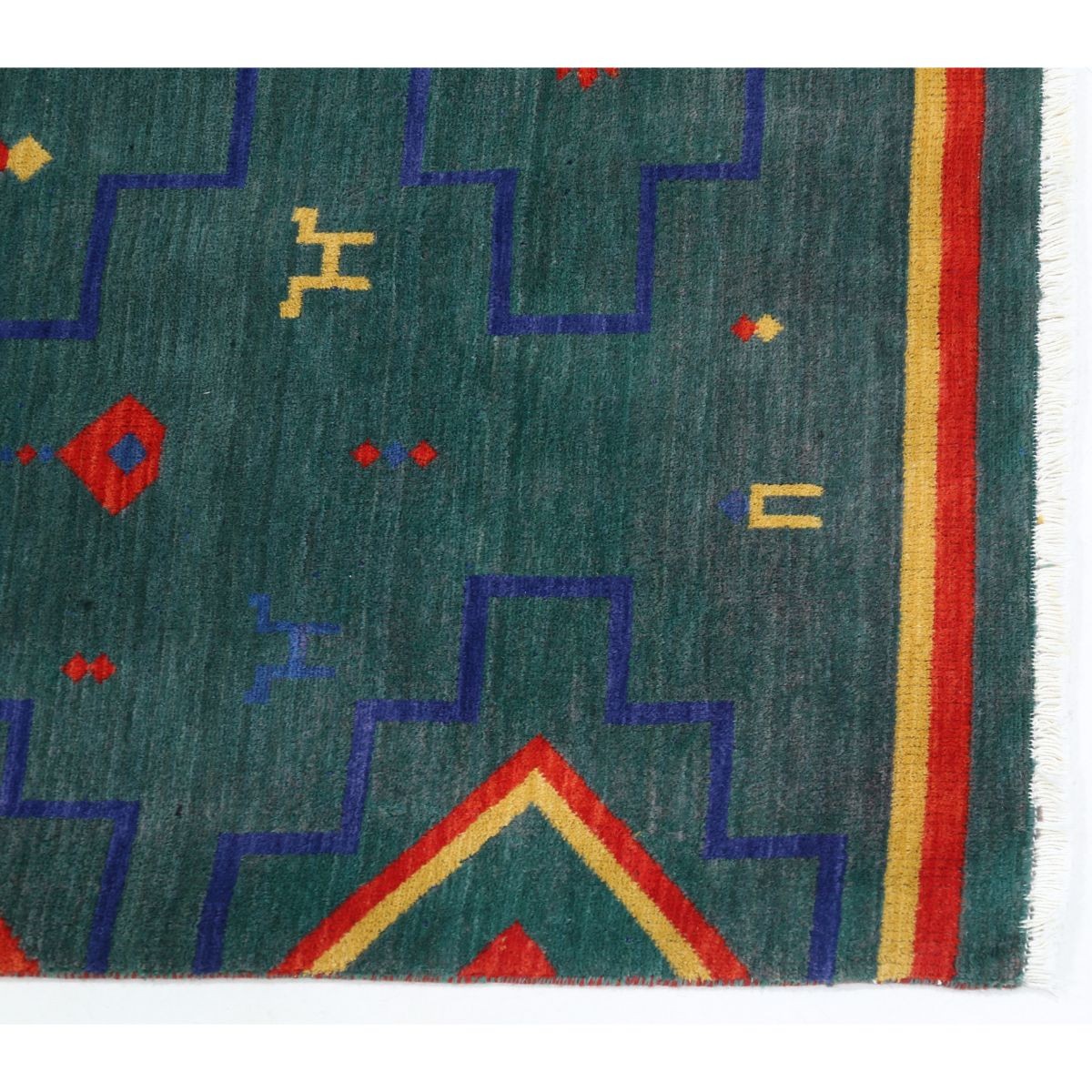 Dhanak 4x6 Machine-Made Washable Wool Rug - Colorful